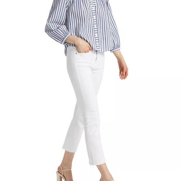 Veronica Beard Judith Striped Cotton Blouse - Picture 3 of 11